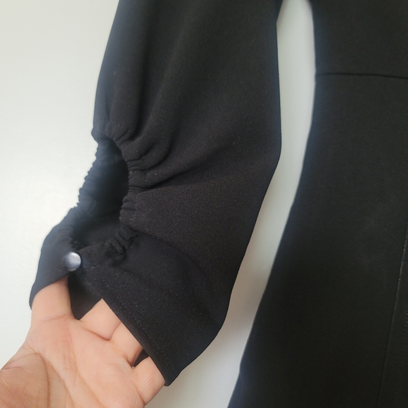 NWT Lark & Ro Solid Black Midi Dress Size 6 - Picture 4 of 11